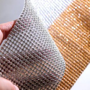 Bling Roll hot fix rhinestone mesh trim